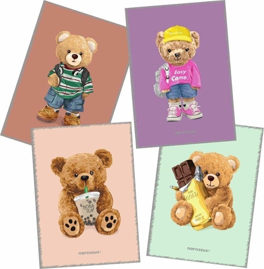 Изображение Narcissus Zeszyt A4/60K kratka PP Teddies (4szt)