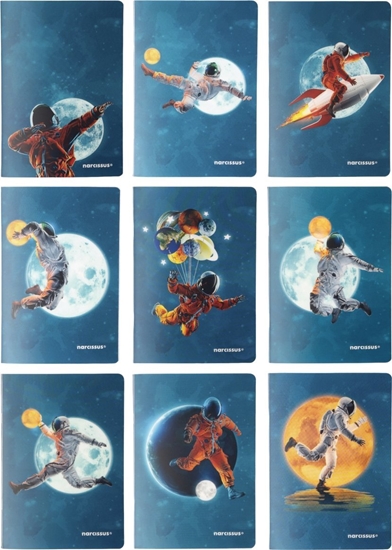 Изображение Narcissus Zeszyt A5/60K kratka PP Cosmo (9szt) NARCISSUS