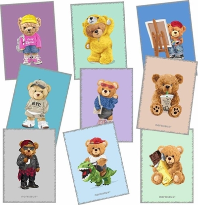 Изображение Narcissus Zeszyt A5/60K kratka PP Teddies (9szt)