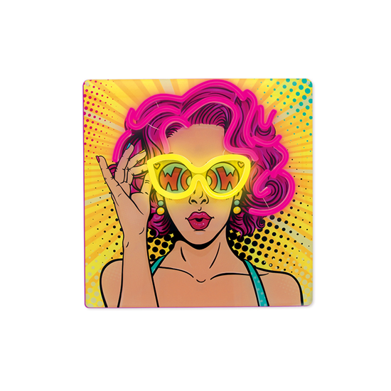 Picture of Neon ART LED POWER WOMAN yellow-purple FLA02 Forev