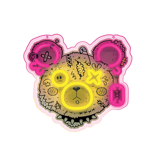 Picture of Neon ART LED PUNK TEDDY BEAR pink-yellow FLA01 For