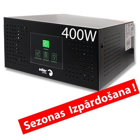 Изображение Nepārtrauktās barošanas bloks apkures sistēmai | Tira sīnusa viļņa Invertors 400W |12V DC uz 230V AC