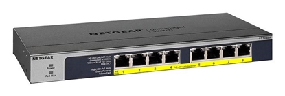 Picture of NETGEAR GS108PP Unmanaged Gigabit Ethernet (10/100/1000) Power over Ethernet (PoE) Black