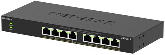 Изображение Netgear Switch 8 port PoE Gigabit Unmanaged GS308LP