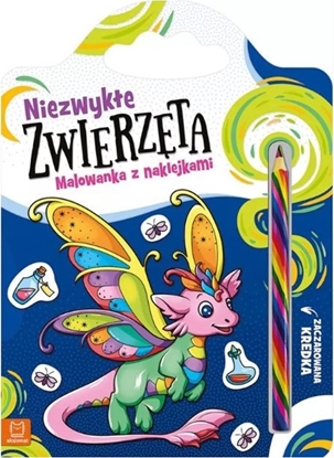 Picture of Niezwyke zwierzta. Malowanka z naklejkami. Zaczarowana kredka