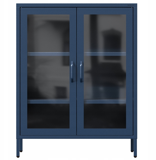 Picture of Niska witryna GINA, 800 x 1015 x 400 mm, Modern: granatowa