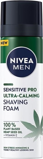 Picture of Nivea _Men Sensitive Pro Ultra-Calming Shaving Foam pianka do golenia z olejem z nasion konopnych 200ml