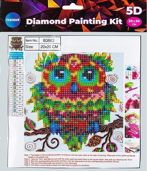 Изображение Norimpex Diamentowa mozaika 5D - Owl 20x20 80862