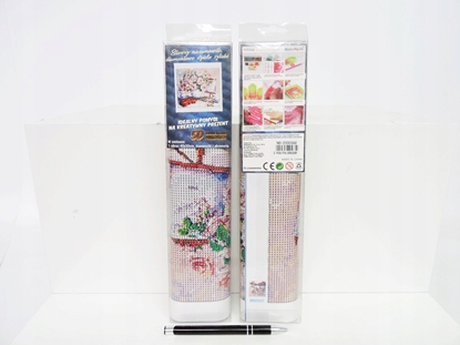 Picture of Norimpex Diamentowa mozaika Bukiet ró w wazonie obok skrzypiec 30x40cm 2000588