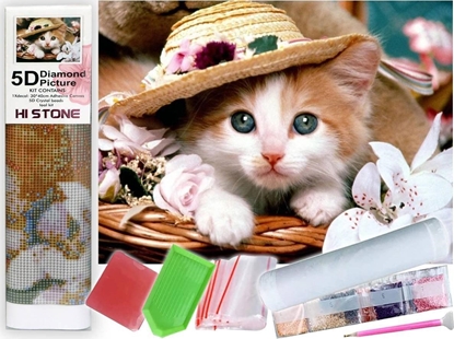 Picture of Norimpex Diamentowa mozaika Kotek w kapeluszu 1004939