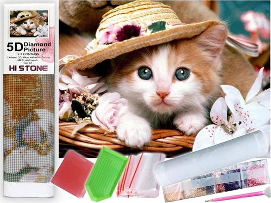 Picture of Norimpex Diamentowa mozaika Kotek w kapeluszu 1004939