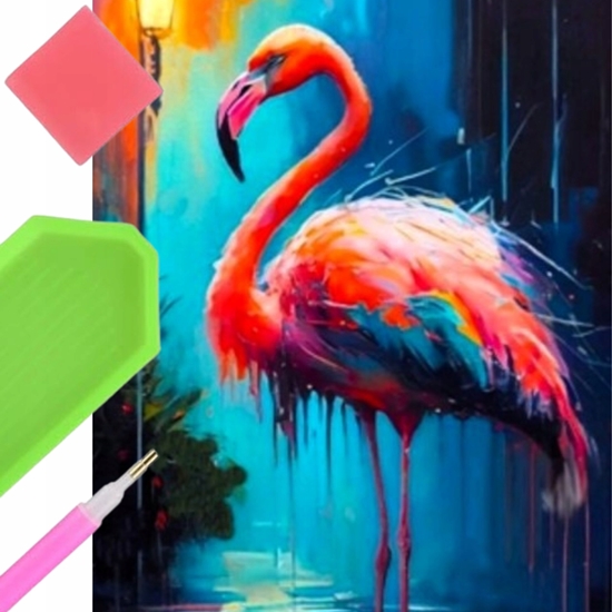 Picture of Norimpex Diamentowa mozaika Kwiaty soneczniki w wazonie fioletowym 30x40cm 2000595