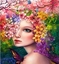 Изображение Norimpex Mozaika diamentowa 5D - Kobieta w kwiatach 40x30cm