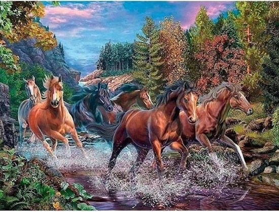 Picture of Norimpex Mozaika diamentowa 5D - Konie 40x30cm