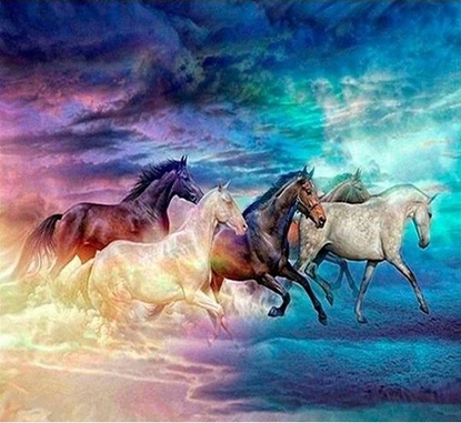 Attēls no Norimpex Mozaika diamentowa 5D - Konie 40x30cm