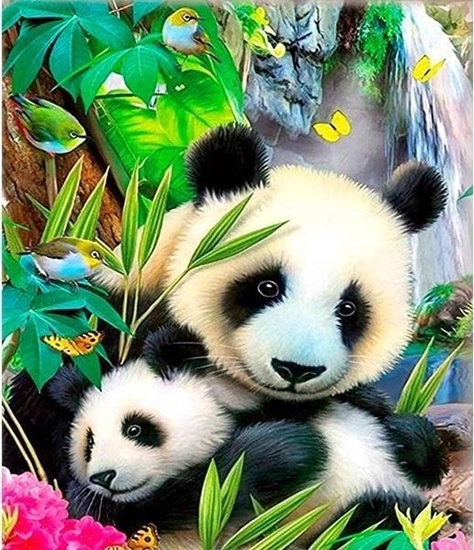 Picture of Norimpex Mozaika diamentowa 5D - Panda 40x30cm