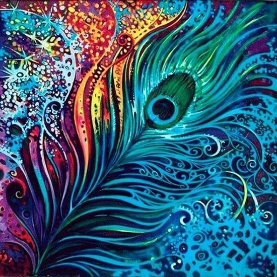 Picture of Norimpex Mozaika diamentowa 5D - Pawie Pióro 40x30cm