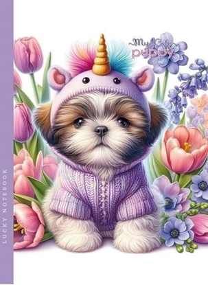 Изображение Notatnik 143x200 48K gadki Piesek z rogiem