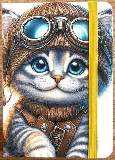 Изображение Notatnik ozdobny A6/64K kratka TW Kot lotnik