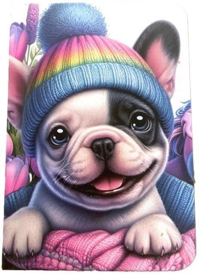 Изображение Notatnik ozdobny A7/48K gadki TW Piesek w czapce