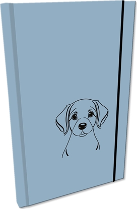 Изображение Notes A5 z gumk gadki Soft Touch Pies niebieski