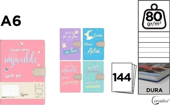 Picture of Notes A6/144K z zamkniciem na magnes MIX