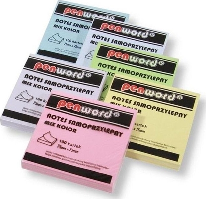 Picture of Notes samoprzylepny pastel mix 75x75mm 100K