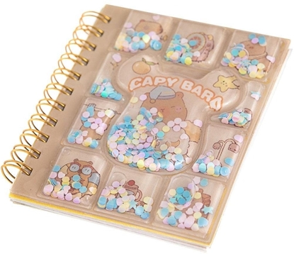 Attēls no Notes z wod i konfetti 10,7x8,5cm kapibara