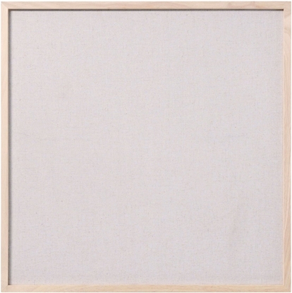 Attēls no Notice board 60x60 cm linen with light wooden frame