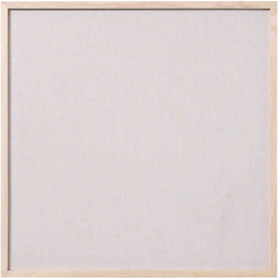 Picture of Notice board 60x60 cm linen with light wooden frame