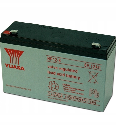Picture of NP12-6 YUASA 12Ah 6V Akumulator AGM