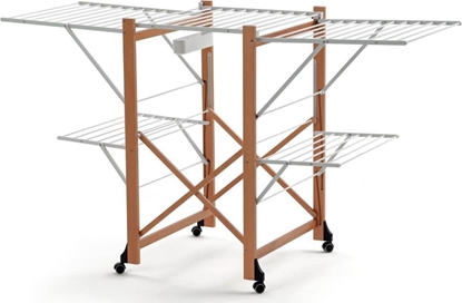 Attēls no NPC Polska Arredamenti Suszarka na pranie na kókach GABBIANO 105x175x67 cm brzowa