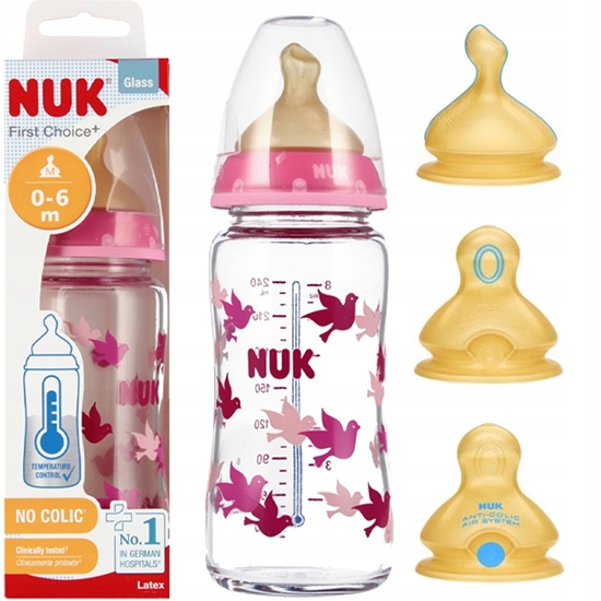 Изображение NUK BUTELKA SZKL 240ML SMO 0-6M FC ROZ 10745122