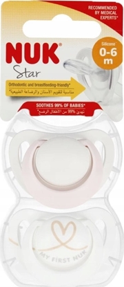 Attēls no NUK NUK SMOCZEK USP 2EL 0-6M STAR ROZ/BI10730691 1/6