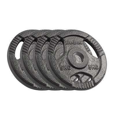 Изображение Obcienie eliwne olimpijskie zestaw 4x5kg, otwór 51mm, talerz z uchwytami, REBEL ACTIVE