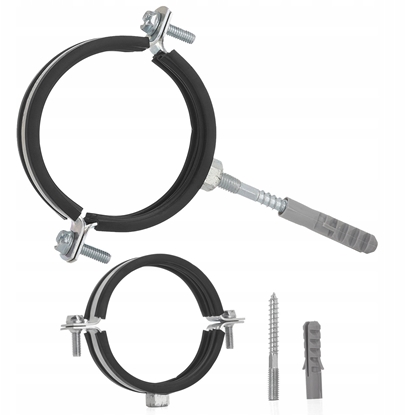 Attēls no Obejma metalowa z gum do rur 3" 87-92mm (100)