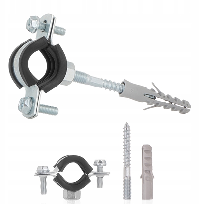 Attēls no Obejma metalowa z gum do rur 3/8" 15-19mm (200)