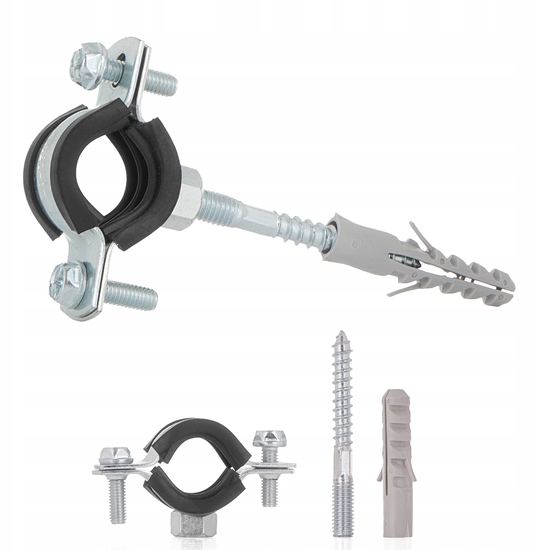 Picture of Obejma metalowa z gum do rur 3/8" 15-19mm (200)