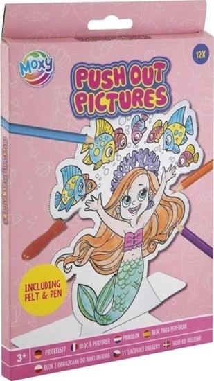 Изображение Obrazki wypychane do malowania Unicorn 12 arkuszy