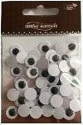 Attēls no Oczy okrge samoprzylepne 1cm 50szt