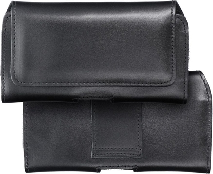 Picture of OEM Skórzana uniwersalna kabura pozioma do paska - ROYAL / czarny - Rozmiar XL - do IPHONE 13 PRO MAX / 14 PRO MAX / SAMSUNG S21 PLUS / S20 FE / A50 / A51 5G / HUAWEI P30 PRO / P40 PRO / OPPO A98 5G