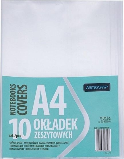 Picture of Okadka zeszytowa A4 bezbarwna (10szt) ASTRA