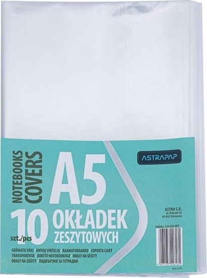 Picture of Okadka zeszytowa A5 bezbarwna (10szt) ASTRA