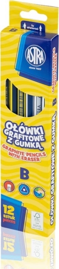 Picture of Oówek Grafitowy B Z Gumk Astra 206120011 KOMPLET 12szt