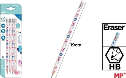 Изображение Oówek z gumk HB 4szt Ptaki