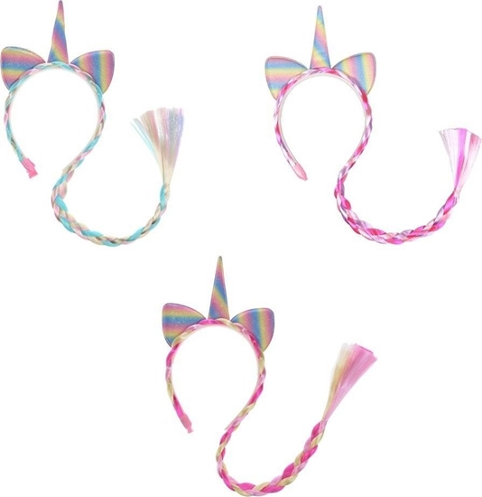 Изображение Opaska jednoroec z warkoczami MIX