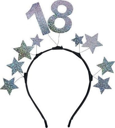 Изображение Opaska z gwiazdkami 18 srebrna