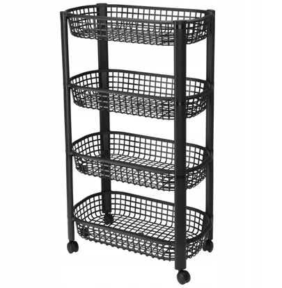 Picture of Organizer Na Kókach Czarny EXCELLENT HOUSEWARE 4-Poziomowy 46x26x79 cm