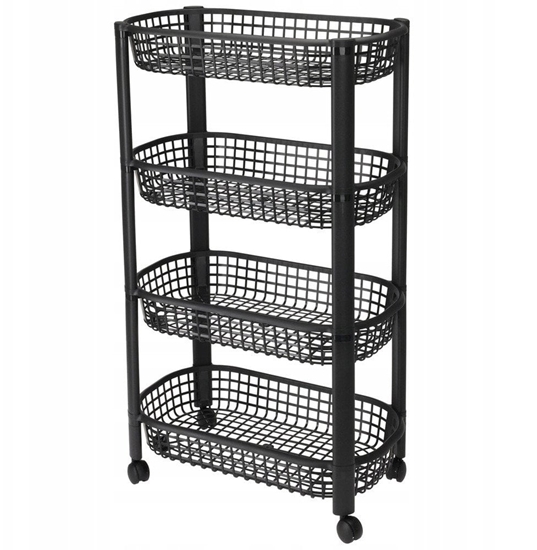 Picture of Organizer Na Kókach Czarny EXCELLENT HOUSEWARE 4-Poziomowy 46x26x79 cm