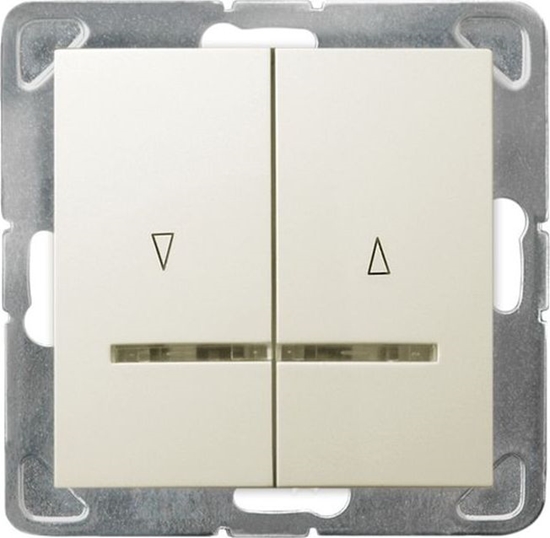 Picture of Ospel IMPRESJA cznik aluzjowy z podwietleniem /z blokad mechaniczn/ ecru P-7YBS/m/27